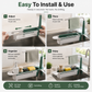 2-in-1 Sink Organizer Rack – Expandable Sponge Holder & Kitchen Towel Drying Bar