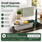 2-in-1 Sink Organizer Rack – Expandable Sponge Holder & Kitchen Towel Drying Bar