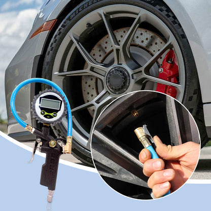 🚗Digital Tire Pressure Gauge – With inflator & precise readings ✨