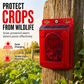 🚨🔥 Solar Outdoor Wildlife Alarm – Sound & Flash Deterrent for Gardens & Crops