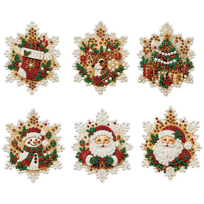🎄 DIY Pearl Christmas Ornaments: 5D Diamond Painting Kit, Sparkling Pearls, Acrylic, Festive