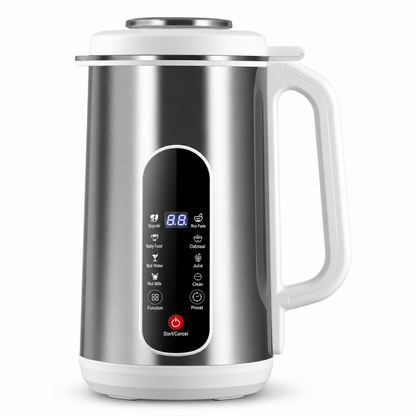 Multi-Functional 304 Stainless Steel Soy Milk Maker and High- Blender Large Capacity Filter-Free Household Food Processor with Smart Timer