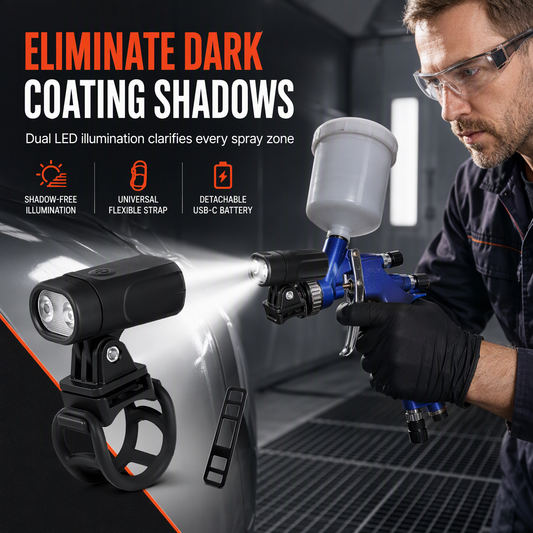 🔧 Limited-Time 50% Off ✨ LED Spray Gun Light — Dual Beam & USB-C Rechargeable 🎨