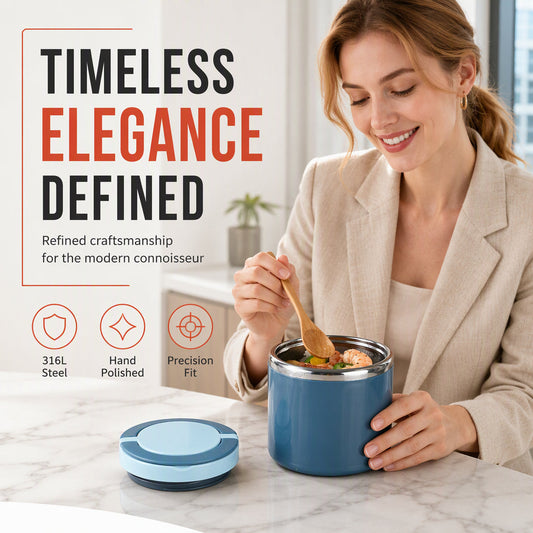 📢📢50% OFF !! ⏰ Insulated Stainless Steel Lunch Box with Lid – Stackable Food Container
