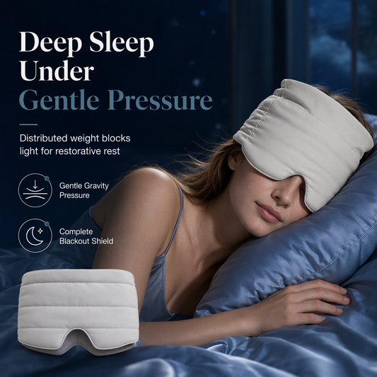 😴💤 Weighted Sleep Mask – 100% Blackout, Fall Asleep Faster & Wake Up Refreshed!