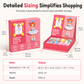 ⏳Time-Limited Special⏰29-Piece Magnetic Princess Dress-Up Set for Girls Ages 3–6 – 3-in-1 3D Outfit & Scene Matching Toy