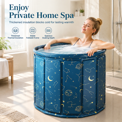 🛁 Portable Folding Bathtub for Adults – Insulated & Space-Saving ✨