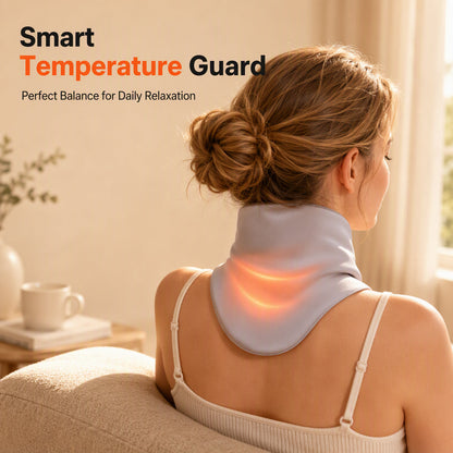 ⏳Time-Limited Special⏰Electric Heated Neck Wrap Rechargeable Graphene Heating Neck Scarf with Massage for Cervical Spine Warmth and Support